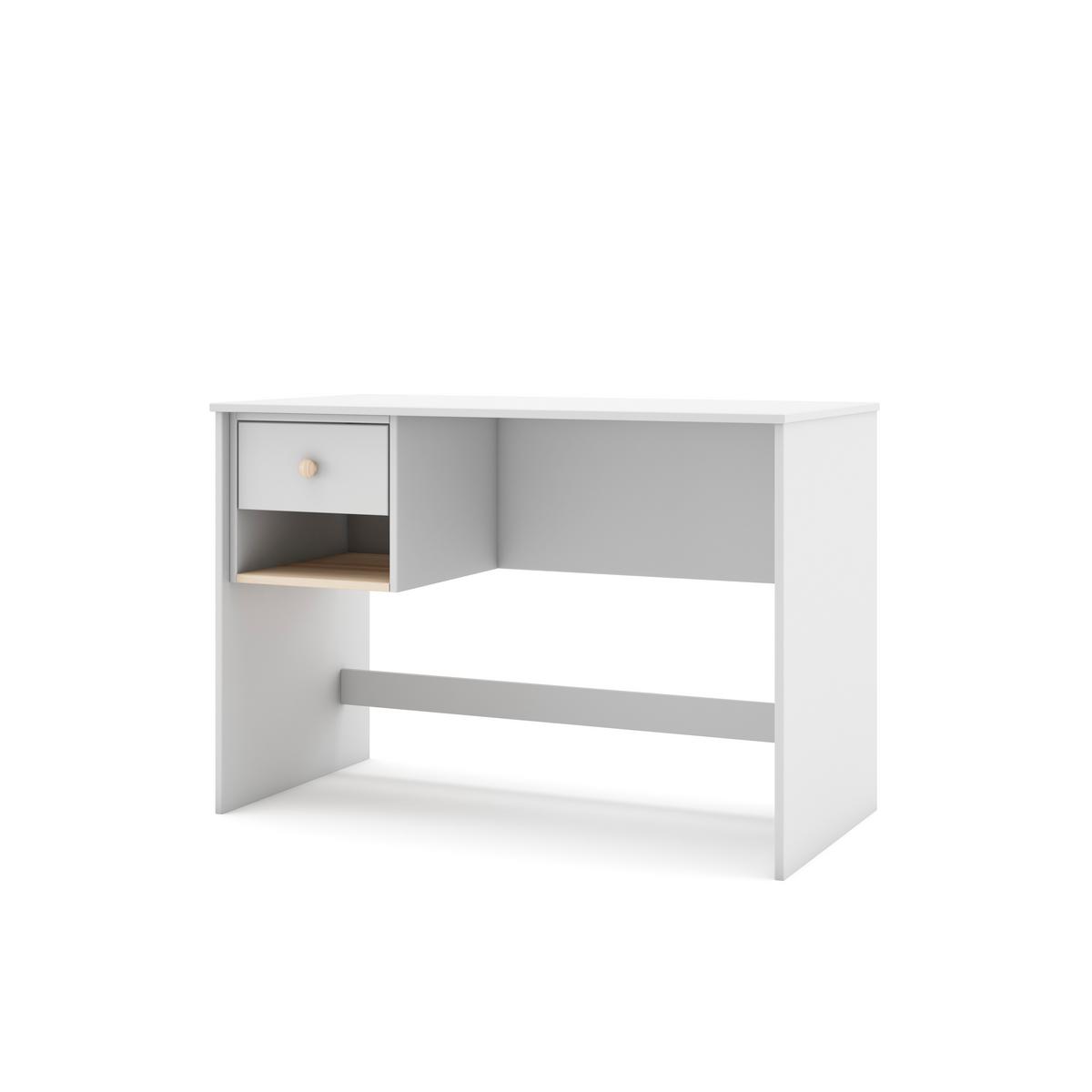 SCHREIBTISCH Esteban Weiß 110/55/75 cm - Weiß, Holz (110/55/75cm) - Calicosy