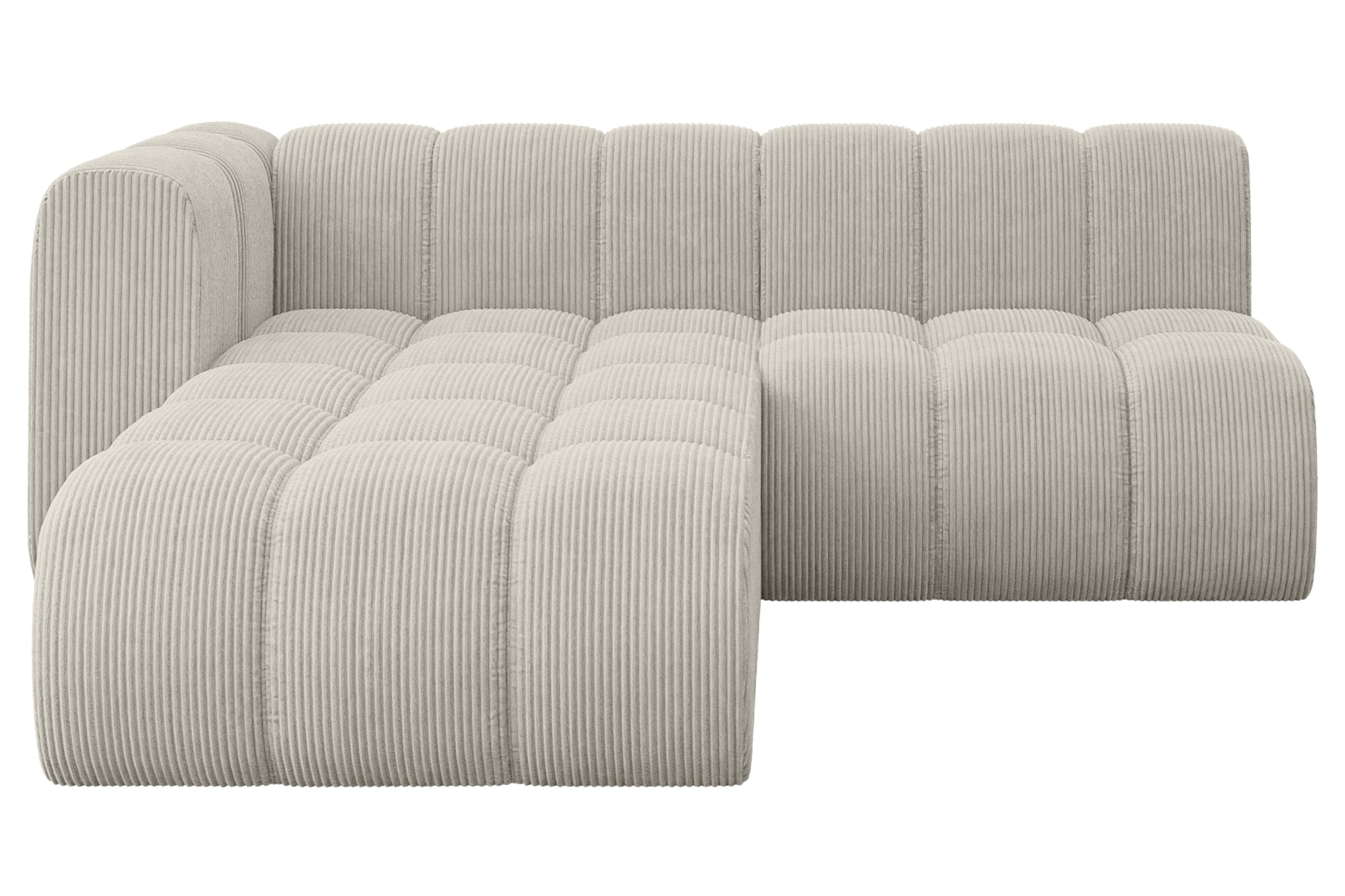 ECKSOFA modulares Sofa Darnel-L1 - 205x177x70 cm Creme - Hellgrau/Creme, Holzwerkstoff/Textil (205/177cm) - ALTDECOR