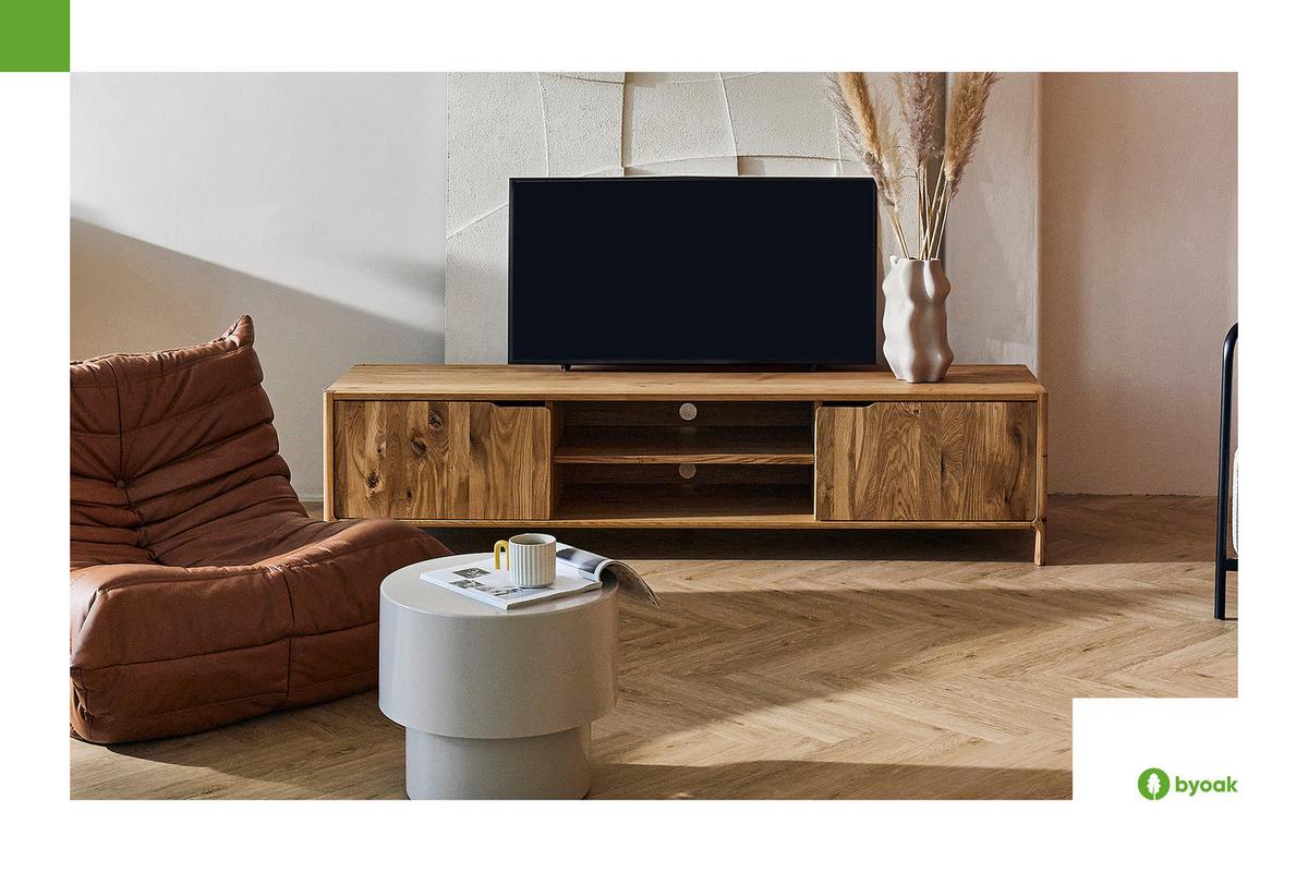 TV-SCHRANK PAUL Kernbuche - Kernbuche, Holz (200/48/50cm) - byoak
