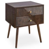 NACHTTISCH LIVIA dunkelbraun - Dunkelbraun, Holzwerkstoff (45/60/39cm) - IDIMEX