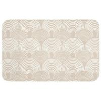 WC-VORLEGER Wellen - Textur - Beige Toilettenteppich 80x50 cm - Kaschmir, Textil (80/1cm) - OnlyWow