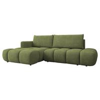 ECKSOFA Soffi, Seite: Links - Schwarz/Grün, Holz/Kunststoff (283/166cm) - MIRJAN24
