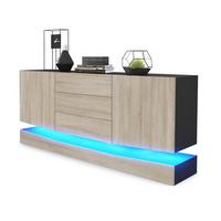 SIDEBOARD City Fronten in Eiche sägerau - Eiche San Remo, Holzwerkstoff (178/82/39cm) - Vladon