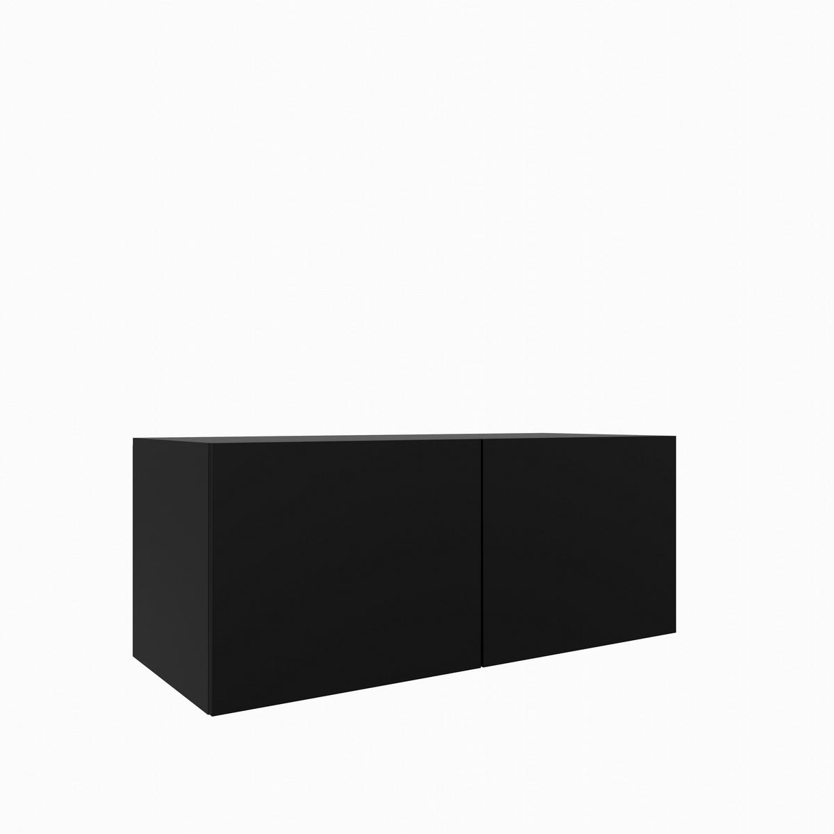 LOWBOARD MIVO 100/41/40 cm, Hängender TV-Schrank Schwarz - Schwarz, Holzwerkstoff (100/41/40cm) - MASSENO