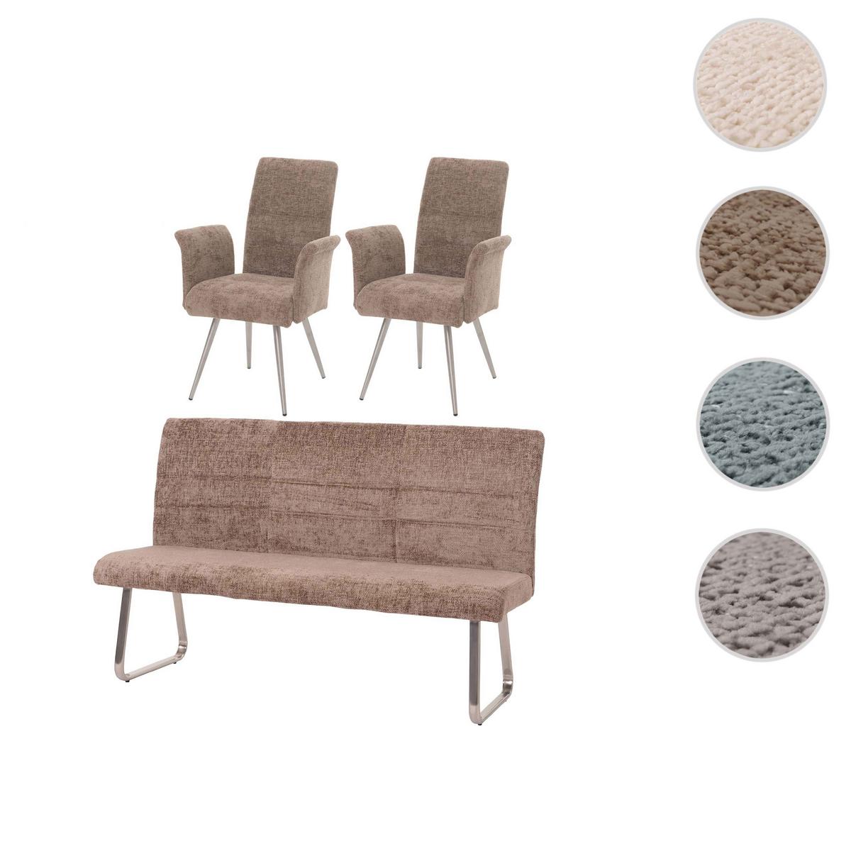 ESSZIMMER-SET Braun 3er-Set - Braun, Textil (180/99/65cm) - MCW