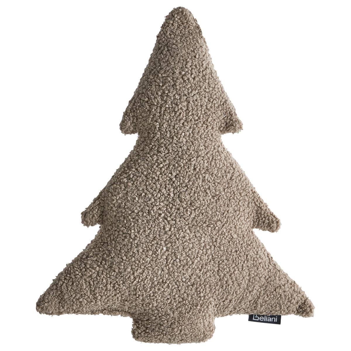 DEKOKISSEN 3er-Set Dunkelgrün 30/35 cm Winterland - Beige/Grün, Textil (30/35cm) - Beliani