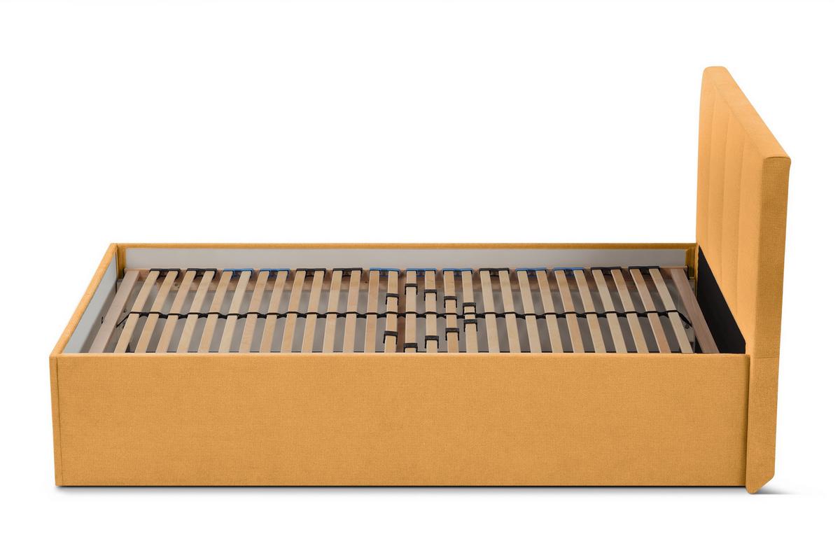 POLSTERBETT Dalas Gold 120 x 200 x 40 cm Stauraum Mit hochwertiger Matratze H3 (bis 120 kg) und Lattenrost - Goldfarben, Holz (120/200cm) - Halmon Schlafkomfort Betten 