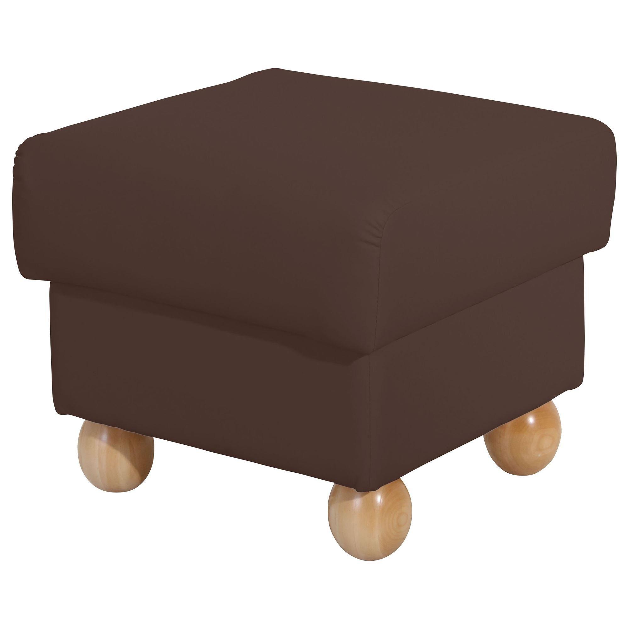 HOCKER Kasha Bezug Kunstleder Buche natur / braun - Buchefarben/Braun, Kunststoff (54/48/54cm) - 58aufmkessel