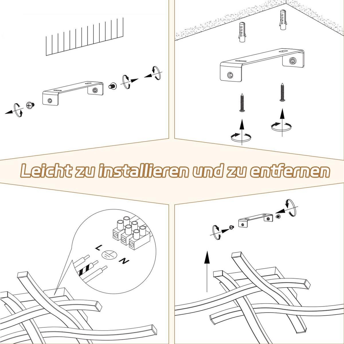 LED-DECKENLEUCHTE Fulton 42.5/42.5/7.3 cm - Schwarz, Metall (42.5/42.5/7.3cm) - Nettlife