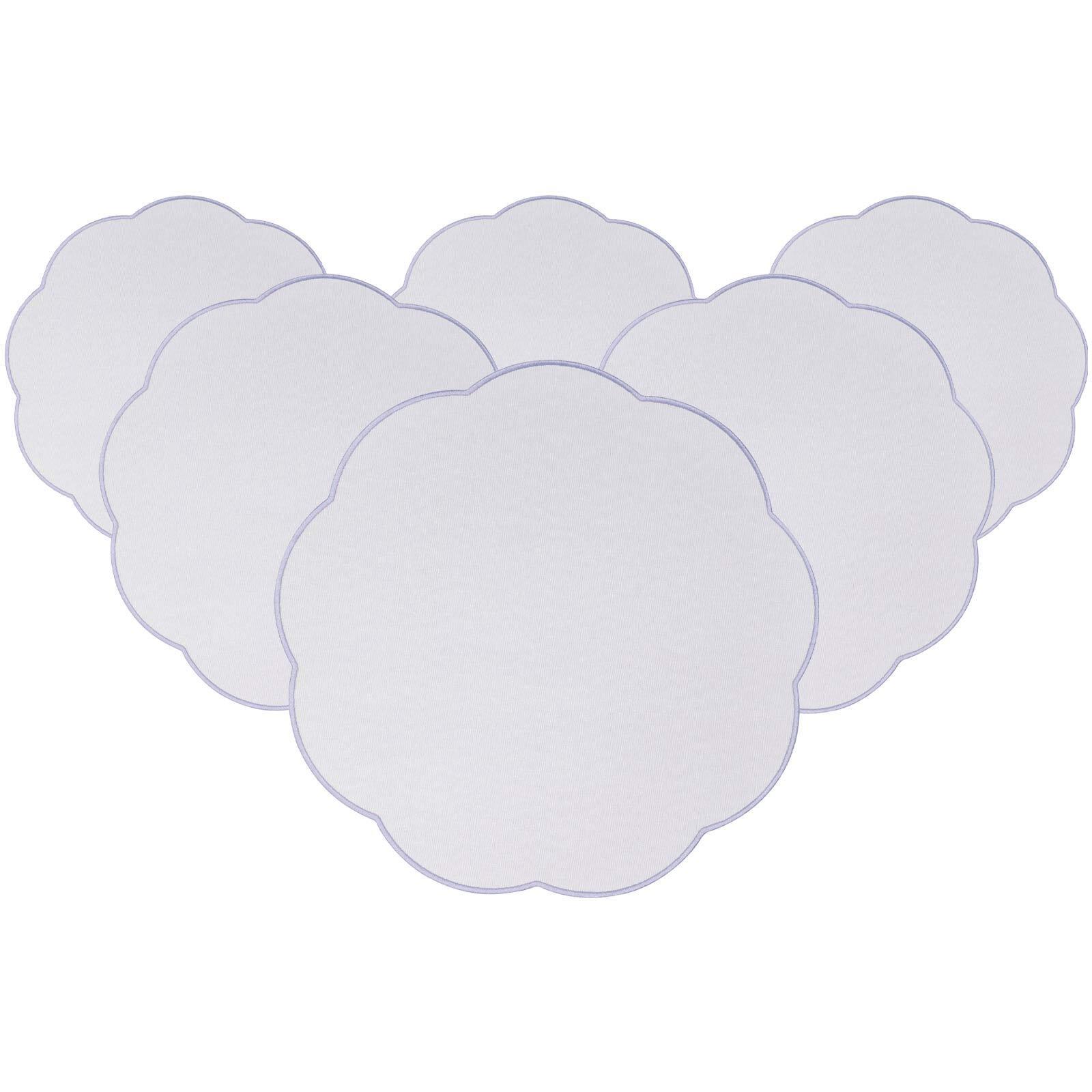 PLATZSETS Fleur Accessoires blau ø 40 cm 6er Set - Blau, Textil (40cm) - Villeroy & Boch