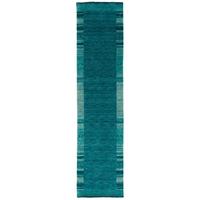 NATUR WOLLE TEPPICH GABBEH ESTA LÄUFER - Petrol, Textil (90/160cm) - Pergamon