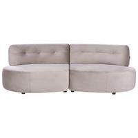 3-SITZER-SOFA Samtstoff Taupe Laerdal - Taupe, Textil (210/68/105cm) - Beliani