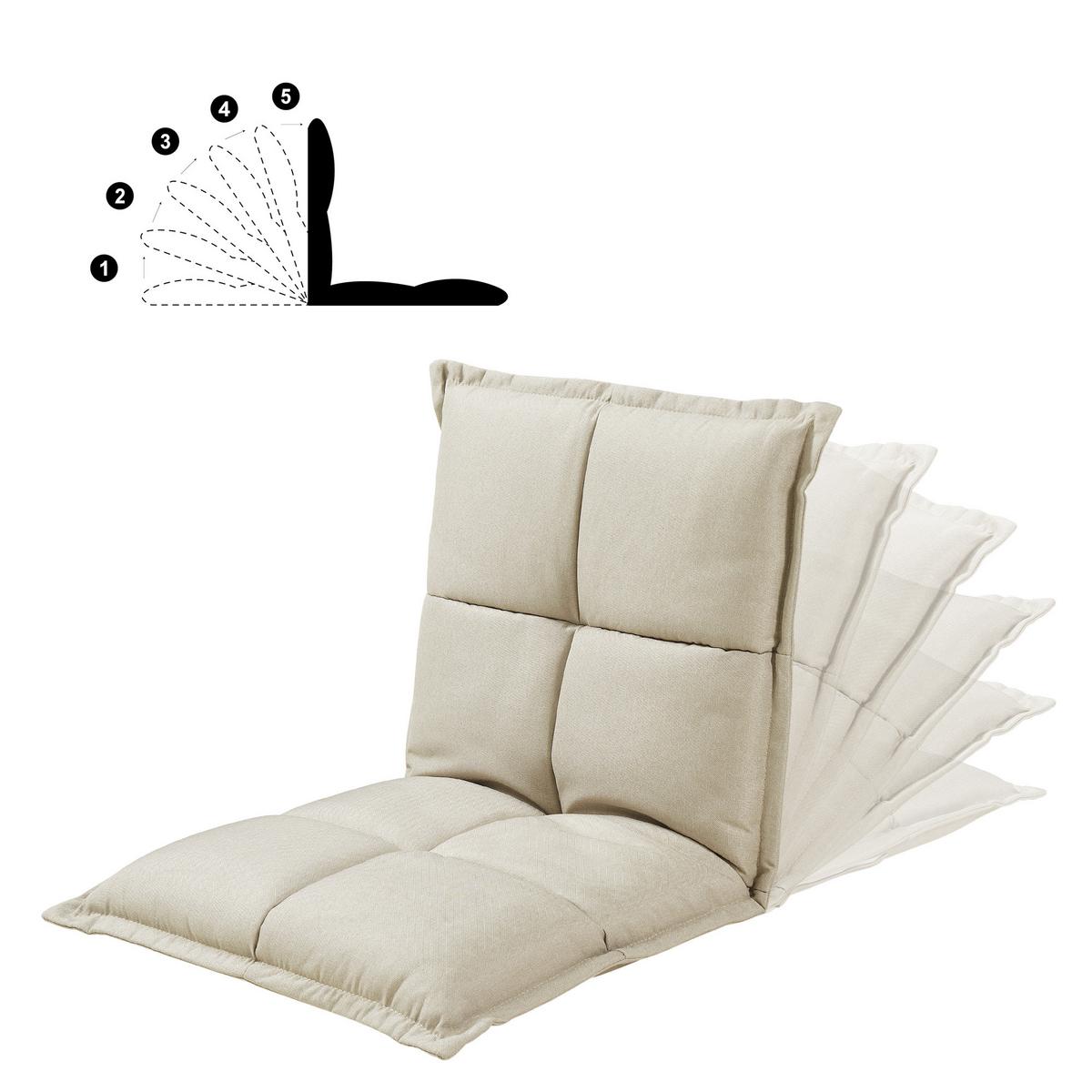 BODENSTUHL-SET 2 TLG. Deinze - Beige, Textil (110/11/55cm) - [en.casa]