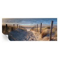 FOTOTAPETE 250x104 cm - Strandweg - Weiß, Textil (250/104cm) - Wallfluent
