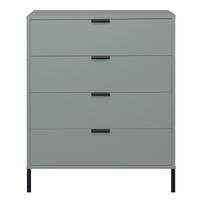 KOMMODE Erna 81x45x102 Pinie Green matt Lack - Grün, Holzwerkstoff (81/102/45cm) - 58aufmkessel