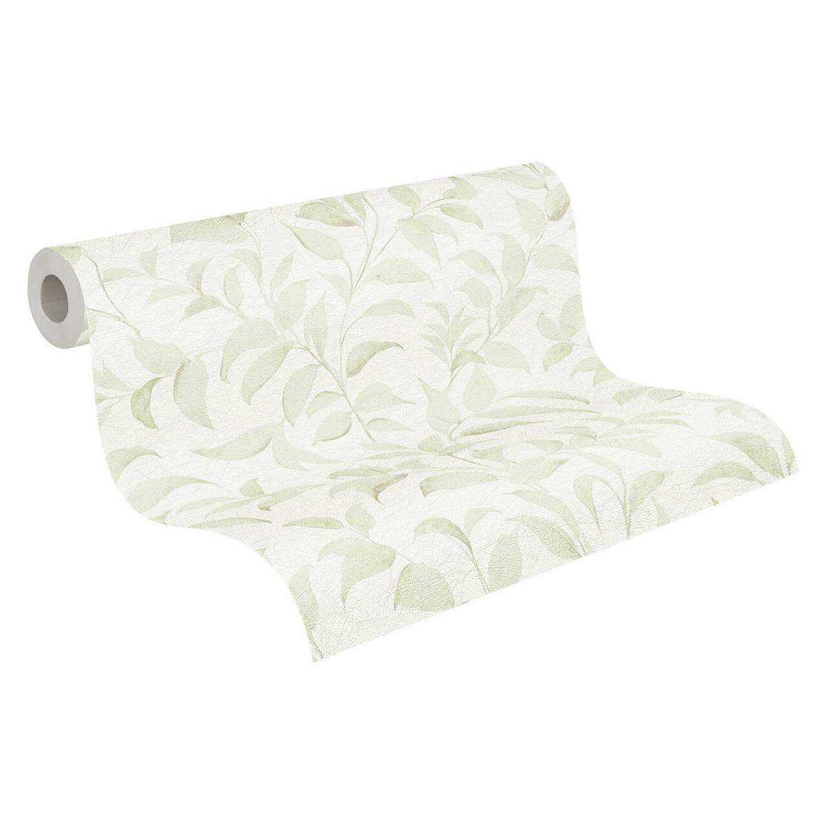 VLIESTAPETE Weiß 53/1005 cm - Grün, Kunststoff/Textil (53/1cm) - KUNSTLOFT