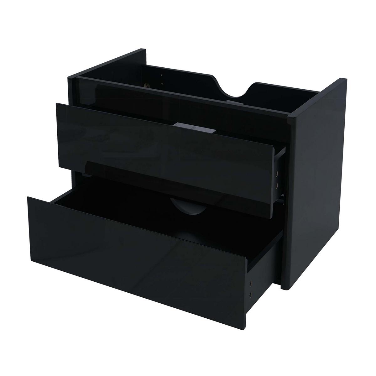 WASCHBECKENUNTERSCHRANK Schwarz - Schwarz, Holz (61/48/47cm) - MCW