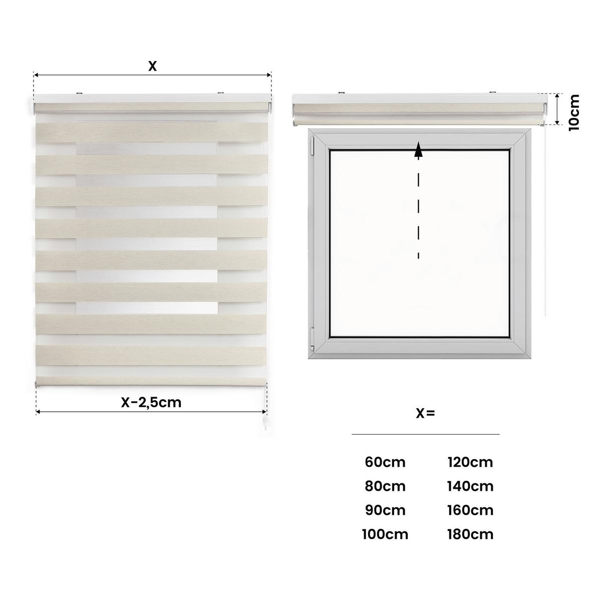 DOPPELROLLO Beige 180x180 cm - Beige, Kunststoff (180/180cm) - STORESDECO