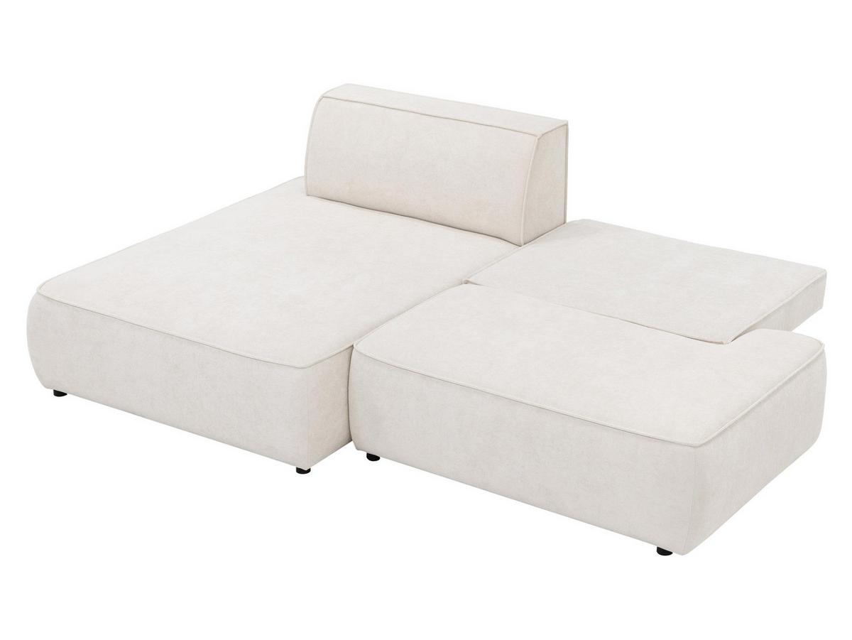 ECKSOFA Zuno, Seite: Links - Creme/Schwarz, Holz/Kunststoff (254/162cm) - MIRJAN24