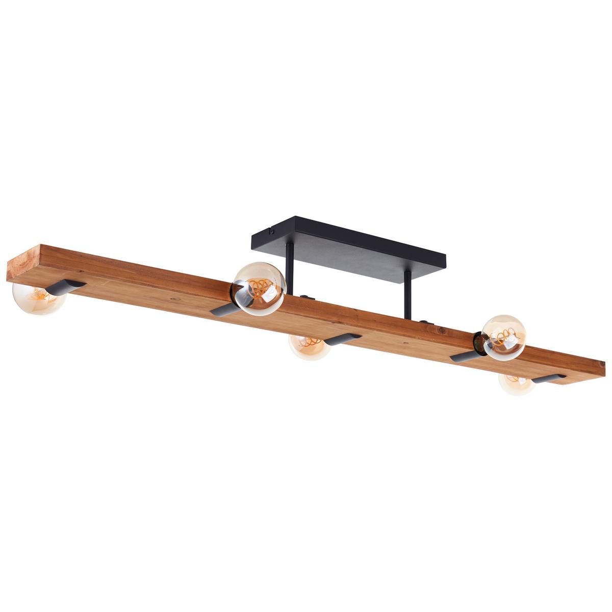 DECKENLEUCHTE Mertes 80115/76 - Braun, Holz (12.5/115/15.7cm) - Brilliant