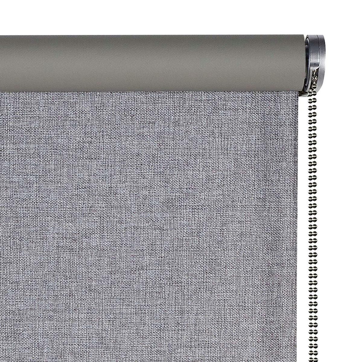 VERDUNKELUNGSROLLO Grau 120x250 cm - Grau, Kunststoff (120/250cm) - STORESDECO