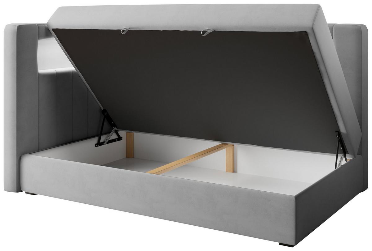 BOXSPRINGBETT JUNIOR GOLD 3 90/200 Violett - linke Seite - Violett, Holz/Textil (90/200cm) - MKS