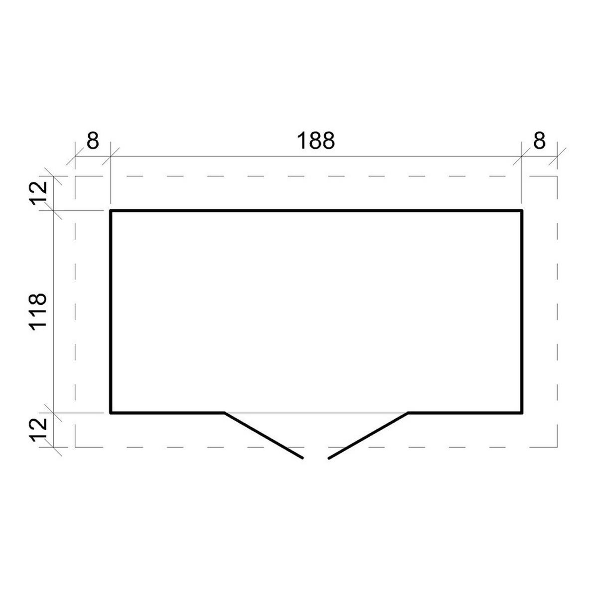 HOLZ-GARTENHAUS - B204xL142xH200 cm/ 2,22 m2 - M311 - Beige, Holz (204/200/142cm) - Timbela