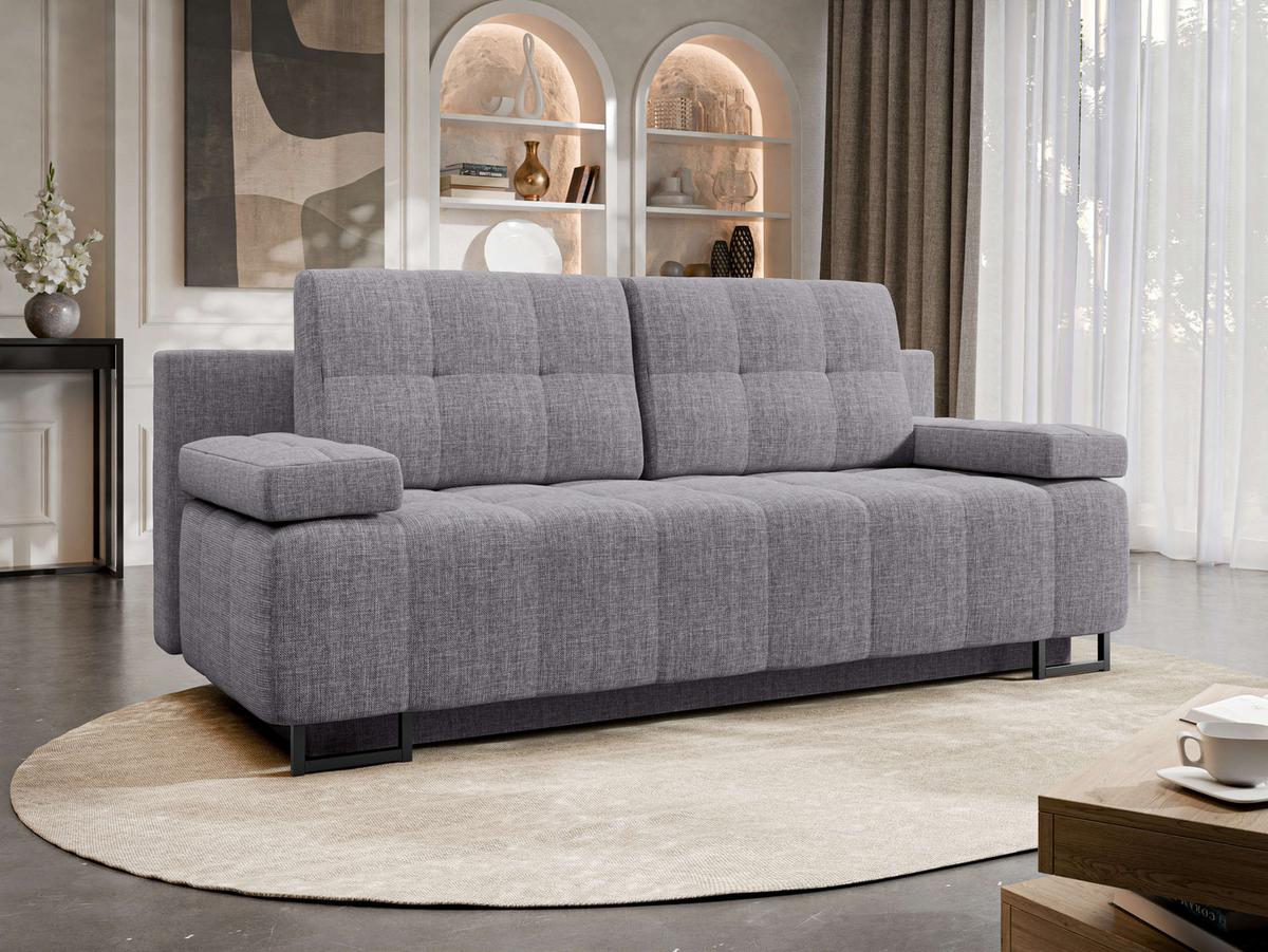 SCHLAFSOFA Morena D - Schwarz/Grau, Holz/Textil (200/90/90cm) - MIRJAN24