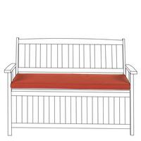 SITZBANKPOLSTER KISSEN Rot Sovana - Rot, Textil (108/5/45cm) - Beliani