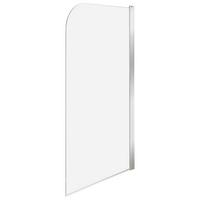 BADEWANNENAUFSATZ 140/70 cm Silber Lapan - Transparent, Glas (70/140cm) - Beliani