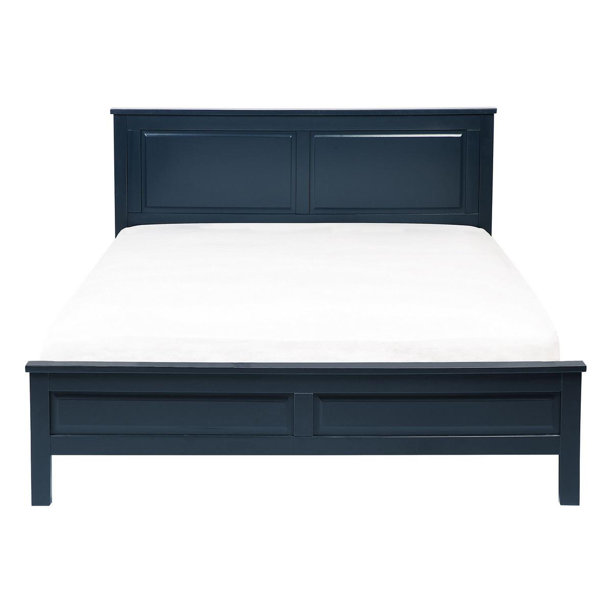 HOLZBETT 140/200cm Dunkelblau Olivet - Dunkelblau, Holz (140/200cm) - Beliani