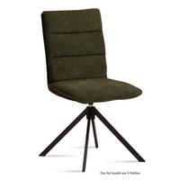 ESSZIMMERSTUHL drehbar (8er-Set) Dekava 47x92x60 Schwarz/Khaki - Dunkelgrün/Schwarz, Kunststoff (60/92/47cm) - 58aufmkessel