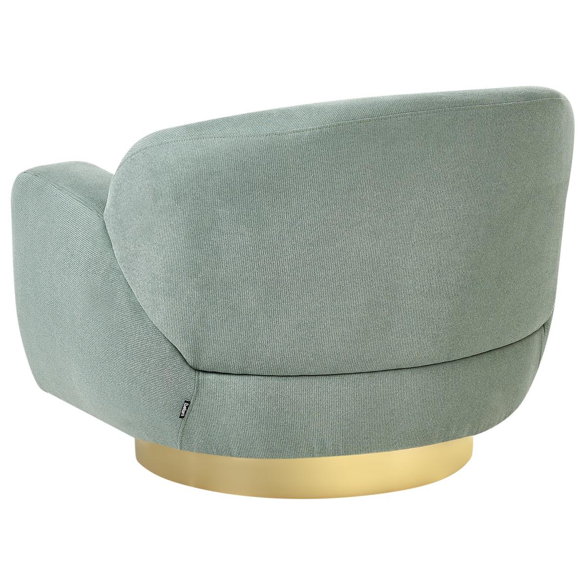 SESSEL Hellgrün Lejre - Goldfarben/Hellgrün, Textil (92/70/83cm) - Beliani