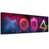 LEINWANDBILD Spielkonsole für Gamers 120x40cm - Multicolor, Textil (120/40cm) - Feeby