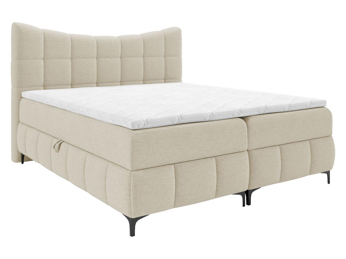BOXBETT Nova - H3 - Schwarz/Dunkelblau, Holz/Textil (180/200cm) - MIRJAN24
