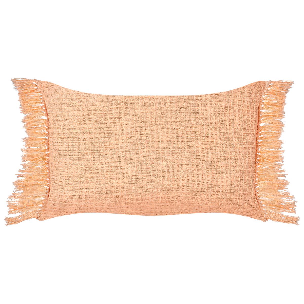 DEKOKISSEN 2er-Set Orange 60/40 cm Tansy - Orange, Naturmaterialien (60/40cm) - Beliani