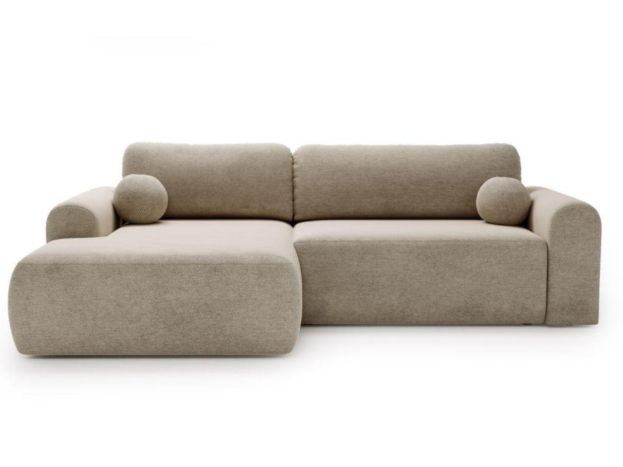 ECKSOFA Savana Beige Links - Beige, Holz/Textil (257/177cm) - Graingold
