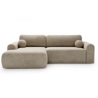 ECKSOFA Savana Beige Links - Beige, Holz/Textil (257/177cm) - Graingold