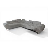 ECKSOFA Bastien Relax - Hellgrau, Holzwerkstoff/Textil (260/330cm) - Fun Möbel