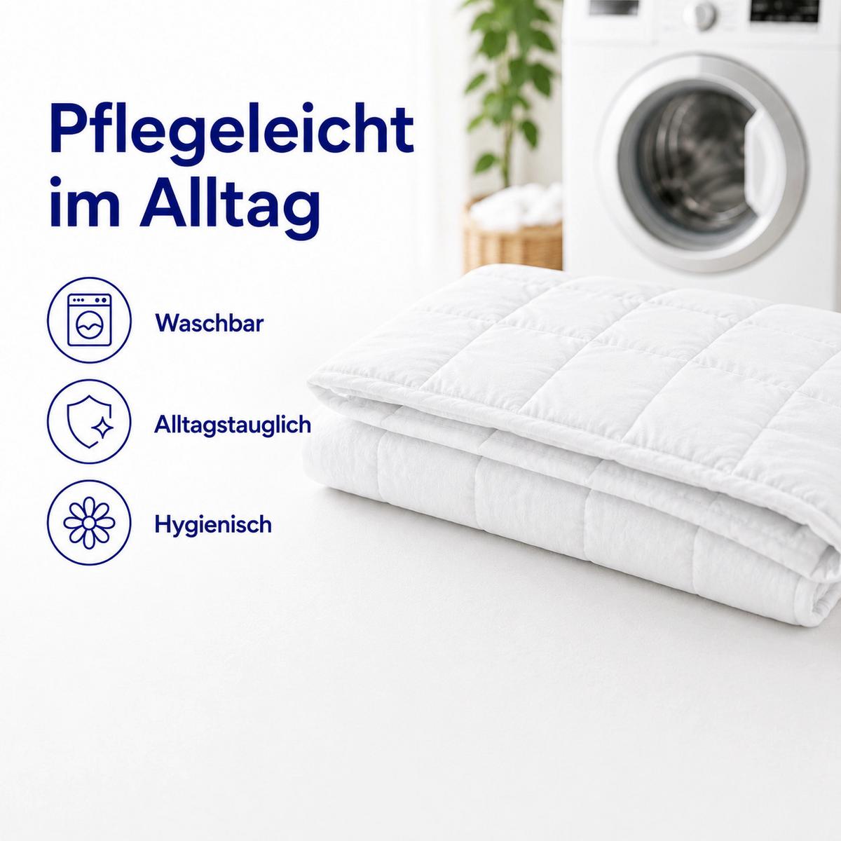 GANZJAHRESBETTDECKE 140x200 cm – atmungsaktive Mikrofaser Bettdecke mit Hohlfaserfüllung – Steppdecke für Sommer und Winter – für Allergiker geeignet - Weiß, Textil (140/200cm) - Mister Sandman