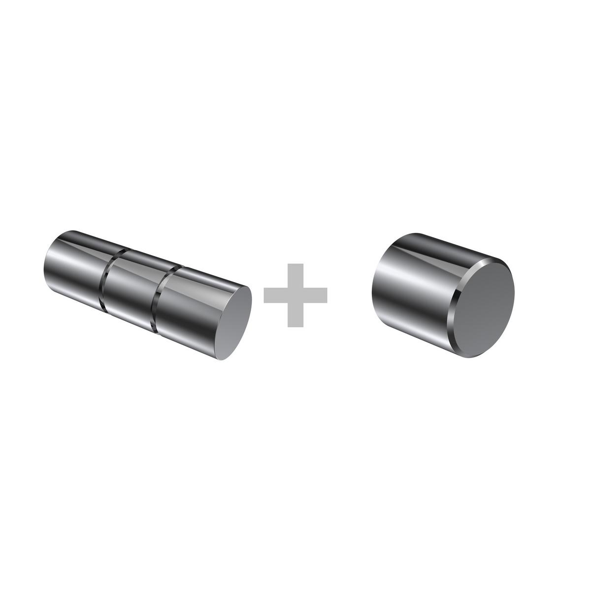 GARDINENSTANGE Platon Elanto 140 cm, 2-läufig (ohne Ringe), 20 mm Ø Chrom - Chromfarben, Metall (140cm) - INTERDECO