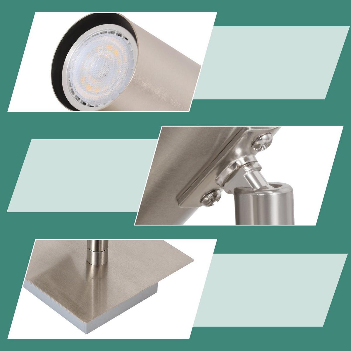 DECKENSTRAHLER Ingrid 3-flammig 47/6/17 cm - Silberfarben, Metall (47/6/17cm) - Nettlife