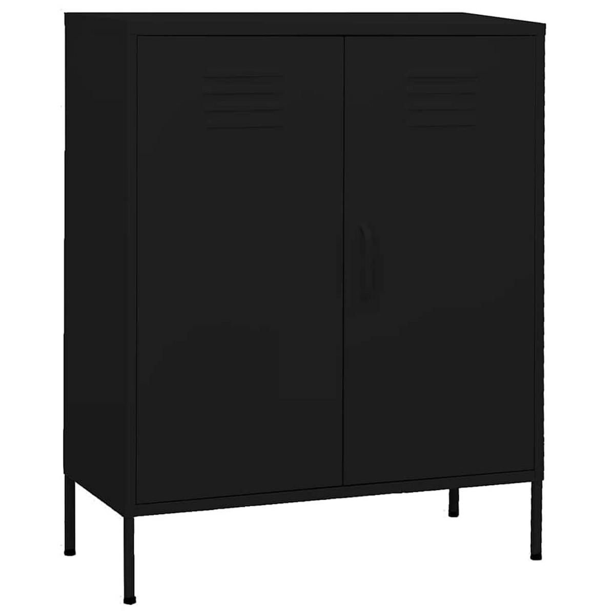 MEHRZWECKSCHRANK Watson 80/35/101.5 cm - Schwarz, Metall (80/101.5/35cm) - Nettlife