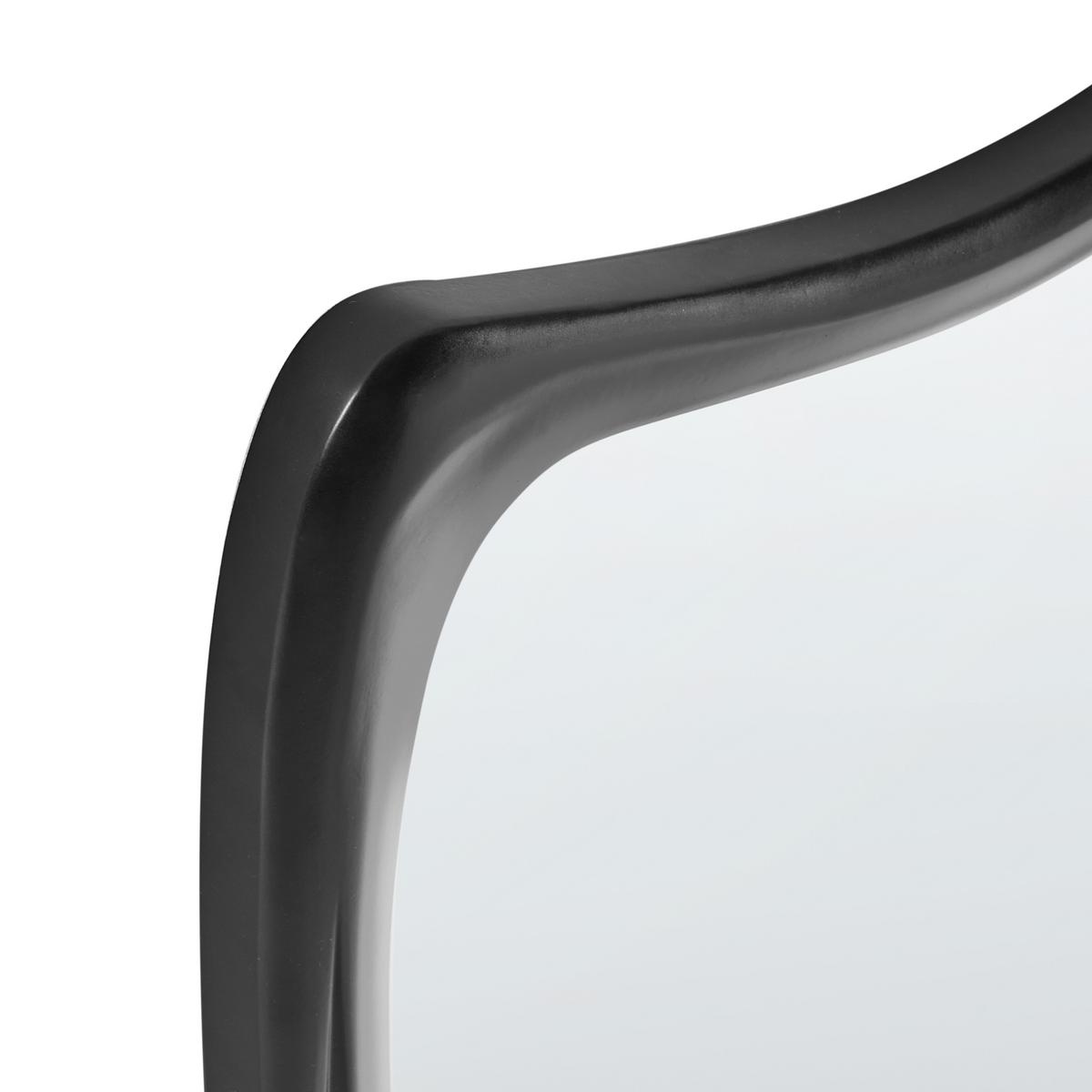 WANDSPIEGEL 70/100 cm Schwarz Lanester - Schwarz, Kunststoff (70/100/3cm) - Beliani