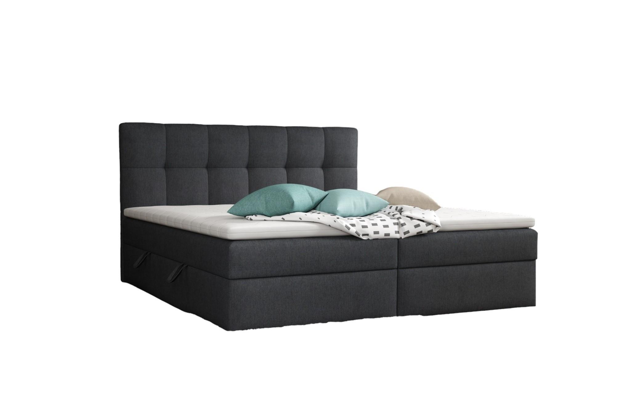 BOXBETT Arturo In Soro - Schwarz, Holzwerkstoff/Textil (160/200cm) - Fun Möbel