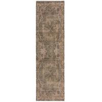 JUTETEPPICH DEEPE, klassisch im Vintage-Stil, Braun-Grün, 60 x 230 cm - Braun, Textil (60/230cm) - KADIMA DESIGN