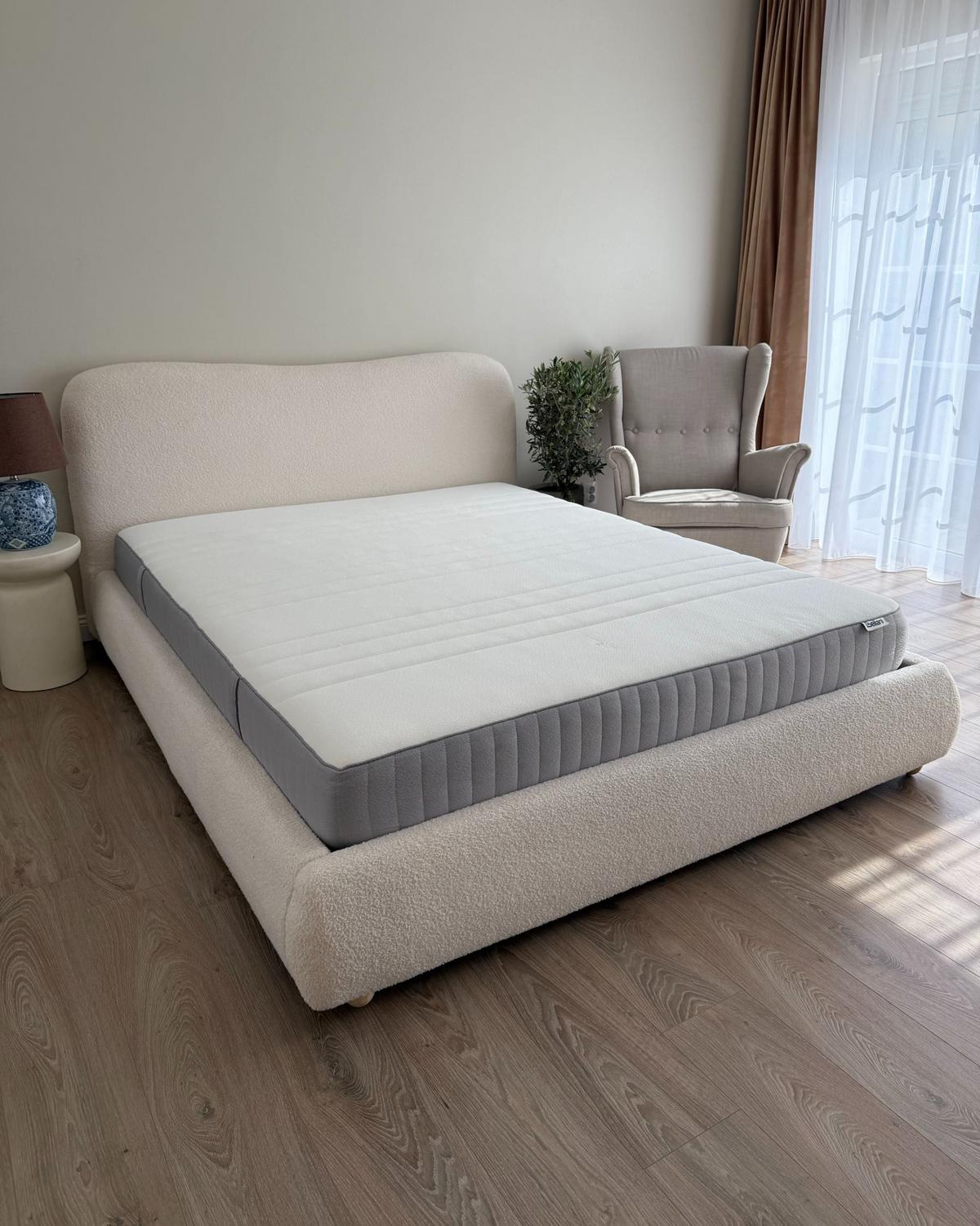 MEMORY-SCHAUMMATRATZE H3/4 Fest 160/200 cm Whisper - Weiß, Textil (160/200cm) - Beliani