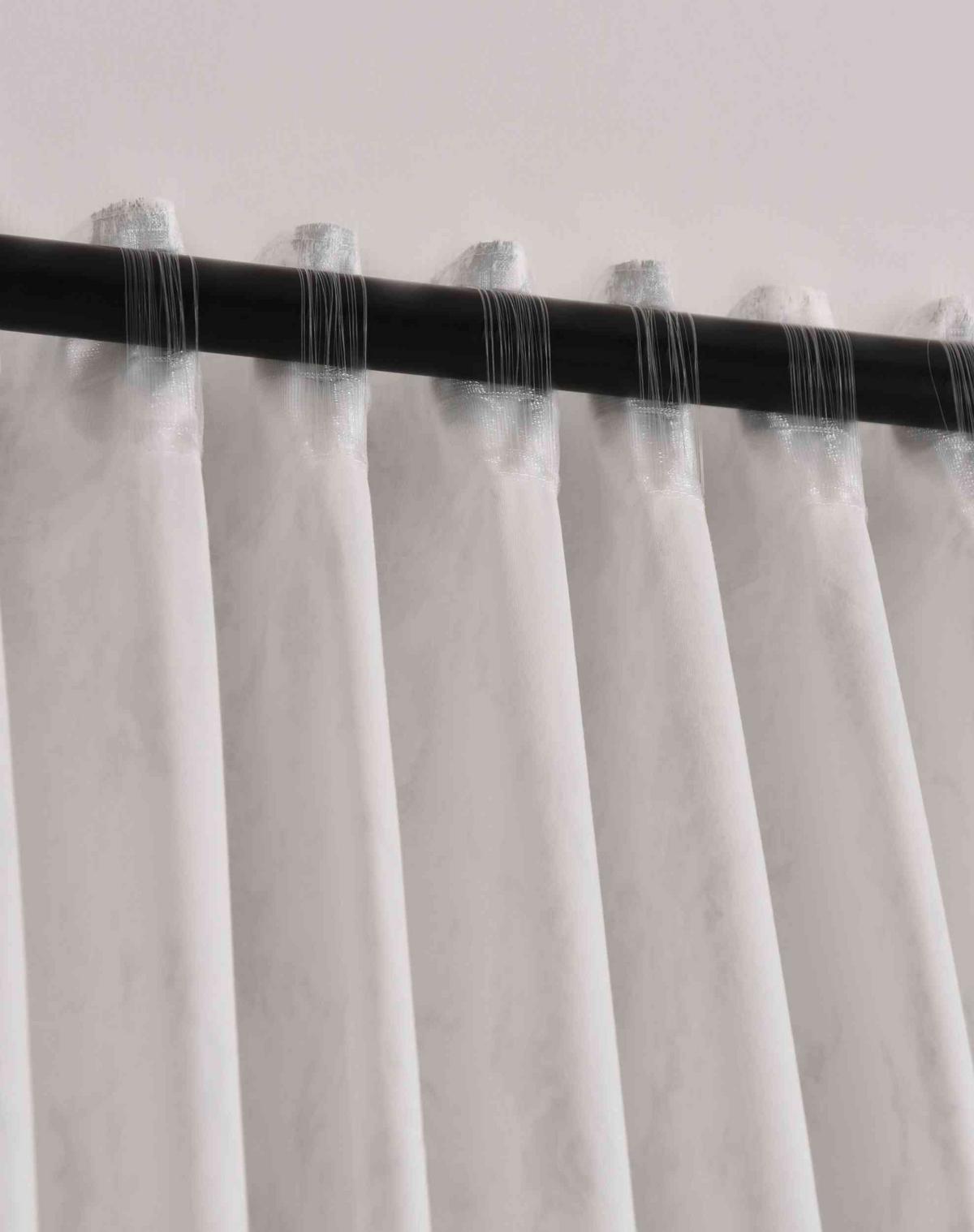 VORHANG 2ER SET MILANO STAR HxB 245x140 cm Weiß Silber - Weiß, Textil (140/245cm) - Gardinenbox