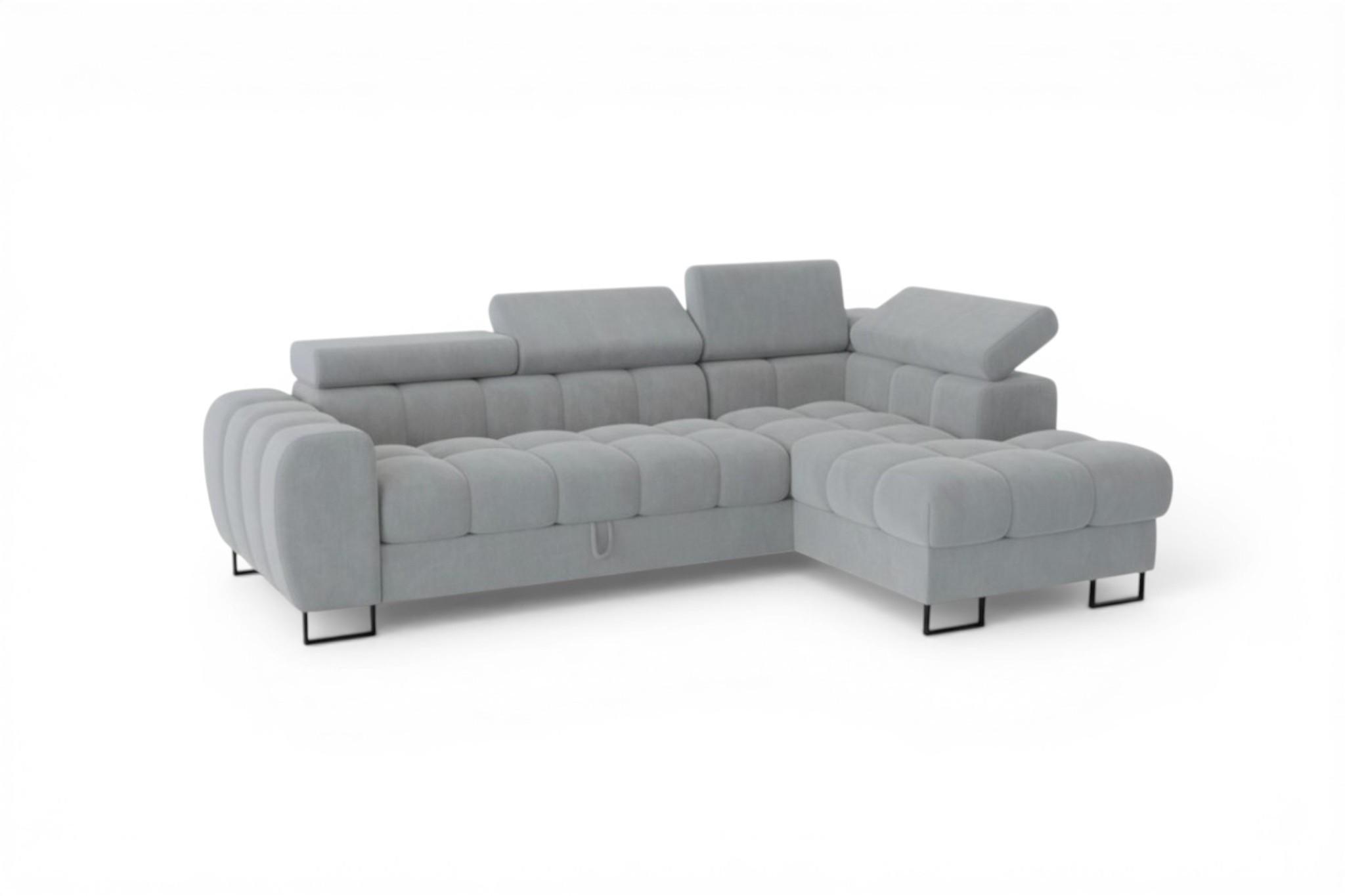 ECKSOFA Bastien Mit Schlaffunktion - Grau, Holzwerkstoff/Textil (260/170cm) - Fun Möbel