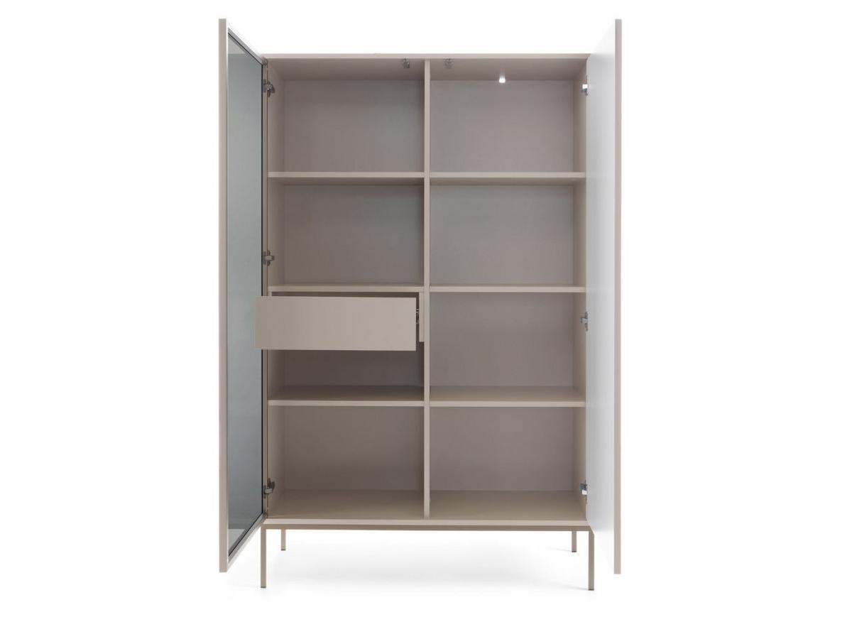 VITRINE Kaschmir 104/166/39 cm Deo - Kaschmir/Champagner, Glas/Naturmaterialien (104/166/39cm) - Graingold
